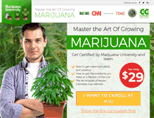 Tablet Screenshot of marijuanauniversity.com